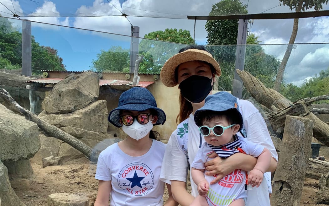 (From left) Claire, Ye and Oliver in summer 2023.