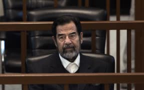 Saddam Hussein at his 2006 trial.