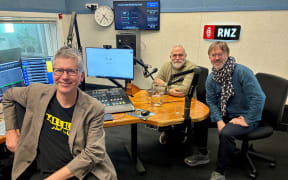 (l to r): RNZ Concert host Bryan Crump, NZSO Chief Executive Marc Feldman, NZSO Music Director Designate André de Ridder.