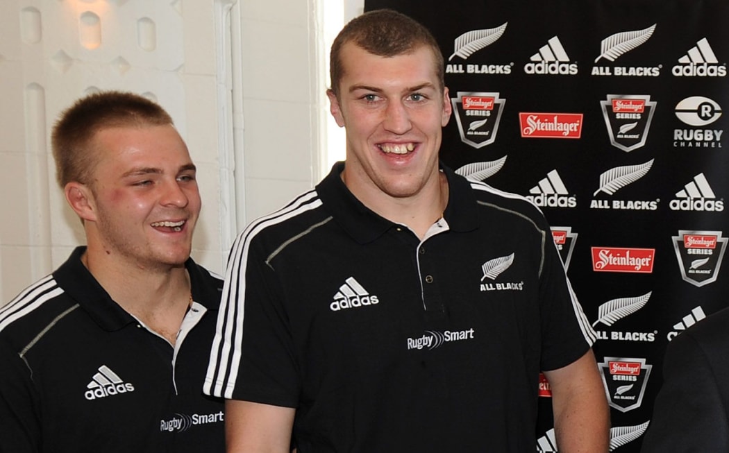 All Blacks Sam Cane and Brodie Retallick