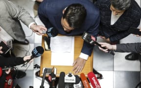 National Party Leader, Simon Bridges, speaks to media about Jami-Lee Ross.