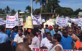 People gather to march in Nadi