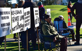 Kararaina Nepe said she was protesting to ensure fresh elections for two trustee positions are held.