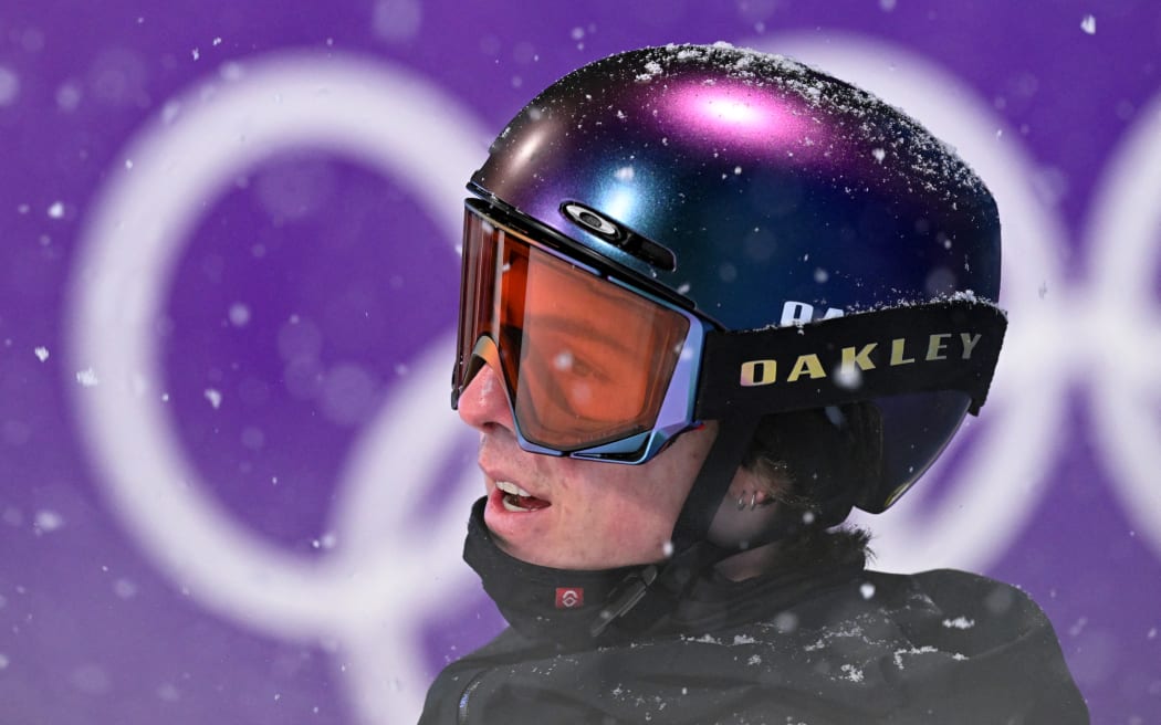 New Zealand's Luca Harrington during the Freeski Big Air final at the 2026 Winter OLympics.