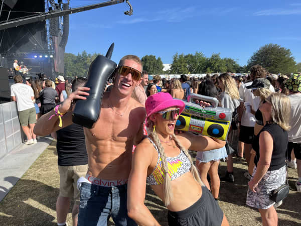 Patrons at Electric Avenue on Saturday enjoying the festivities