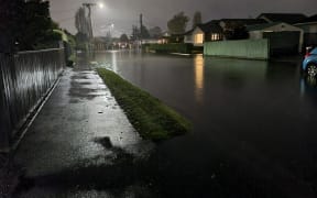 Streets in Christchurch were under water last night.