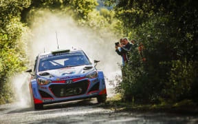 Hayden Paddon in Rally of Corsica 2016.
