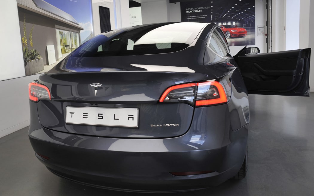 FRANCE. PARIS (75) 8TH ARR. PRESENTATION OF MODEL 3 (DUAL MOTOR) AT THE TESLA SHOWROOM. ELON MUSK'S BRAND REMAINS TOP SALES FOR ELECTRIC VEHICLES
