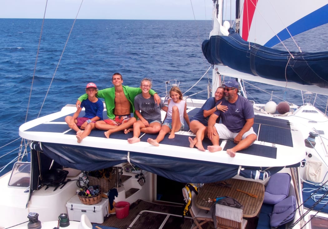 The Whitaker family aboard the Zatara.