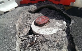 A sinkhole in the Marsden City development.