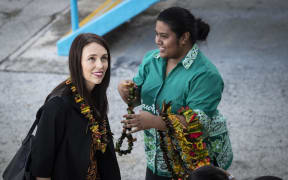 NZ Prime Minister Jacinda Arden arrives in Nauru for the Pacific Island Forum, 5 September 2018.