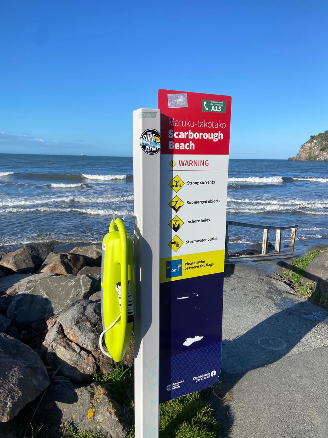 Public Rescue Equipment at a beach.