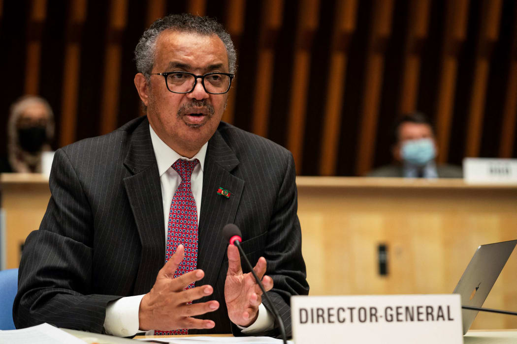 World Health Organization Director General Tedros Adhanom Ghebreyesus pictured at the WHO headquarters in May 2021.