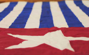 The Morning Star flag a symbol of the West Papuan Independence movement. It was first raised on 1 December 1961 prior to the territory coming under administration of the United Nations Temporary Executive Authority.