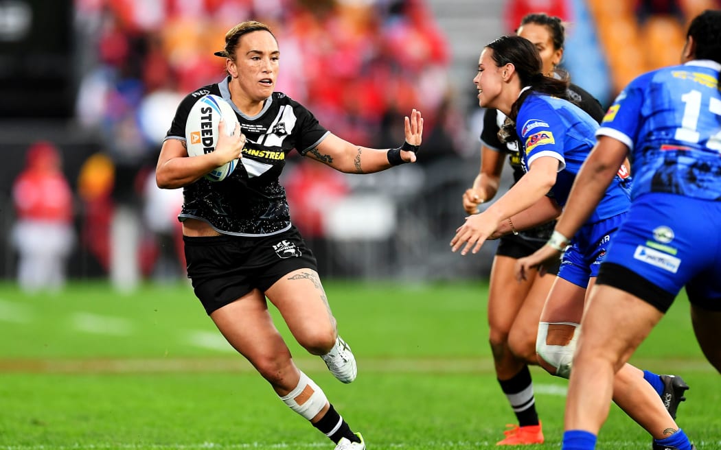 Kiwi Ferns hooker Krystal Rota in action against Fetu Samoa at Mt Smart, New Zealand. 22 June 2019.
