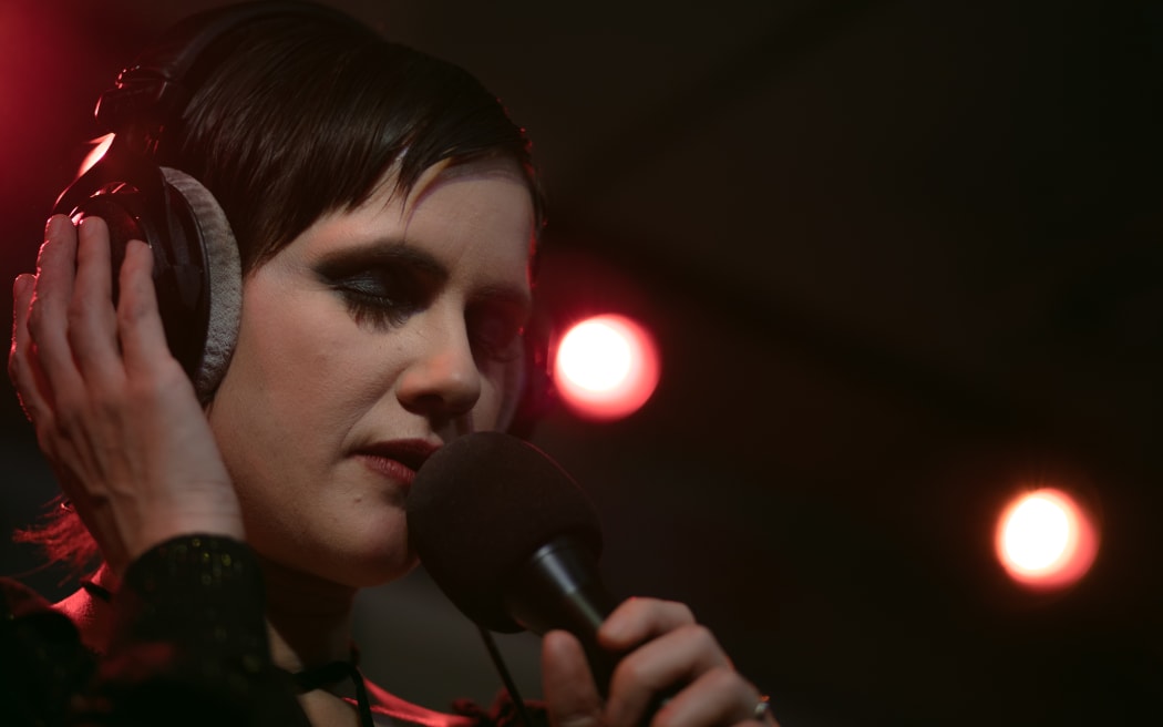 Princess Chelsea in the RNZ Auckland studio for a live session.