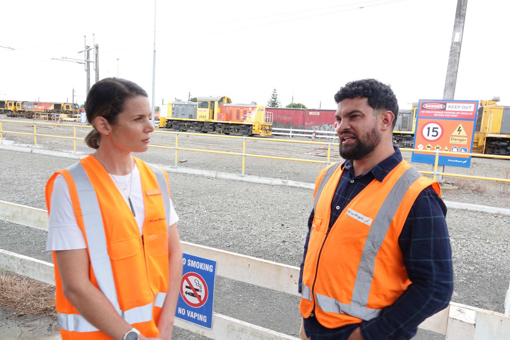 Olivia Poulsen and Logan Kahui say KiwiRail has outgrown its present Palmerston North yard.