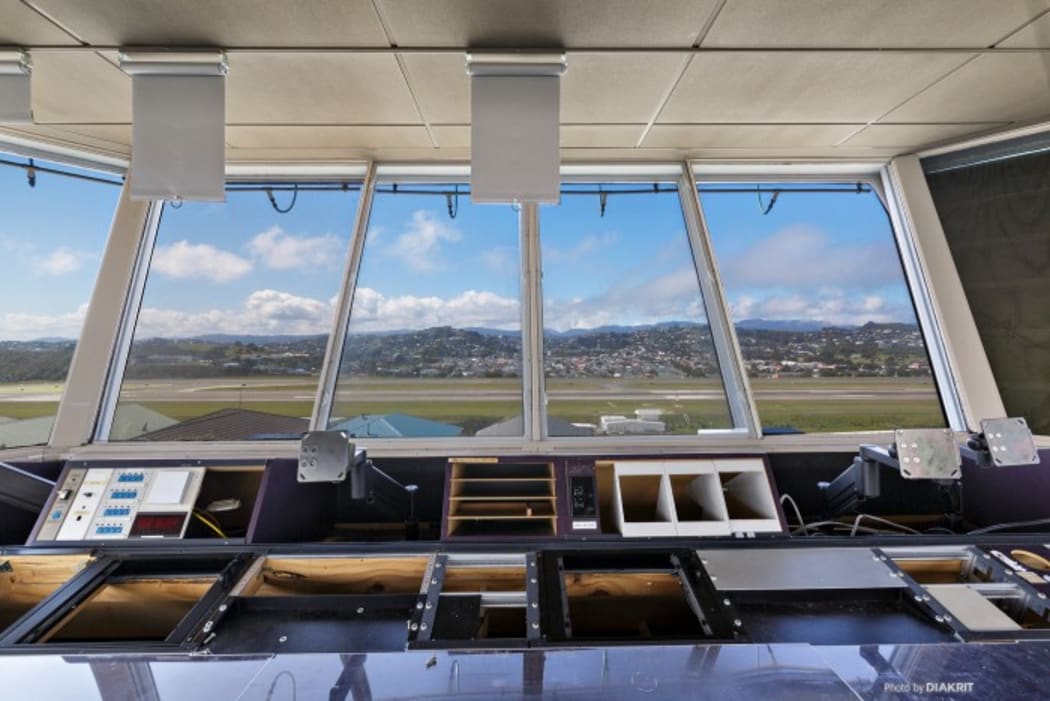 The interior of the old Wellington air traffic control tower.