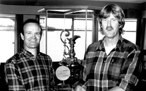 Rendell McIntosh (L) and NZ sailor Sir peter Blake (R)