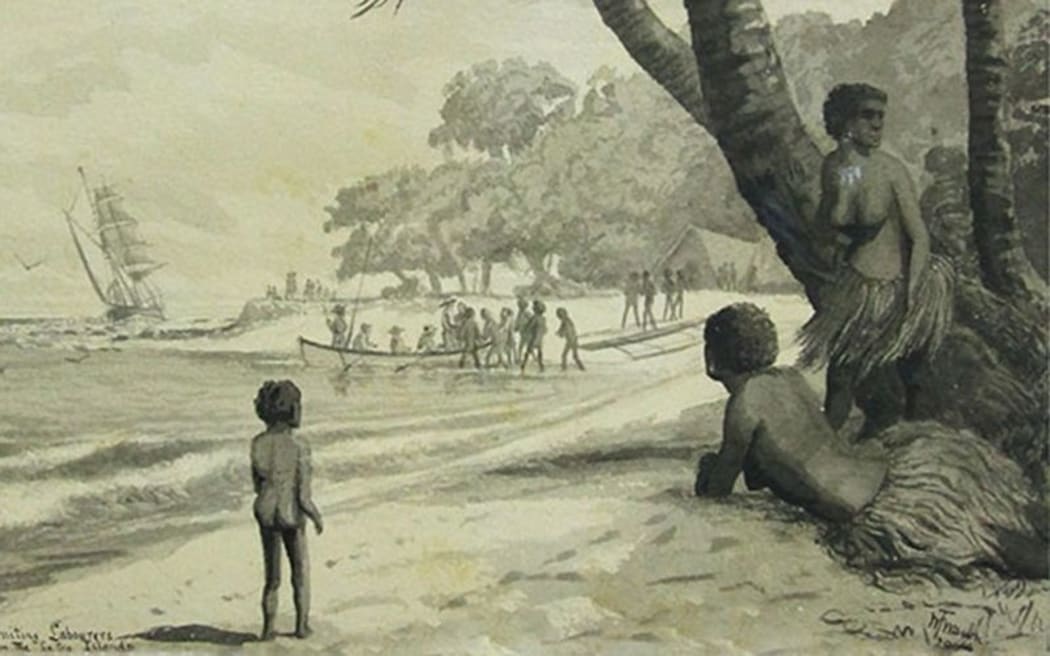 An artwork from the Blackbirding exhibition.