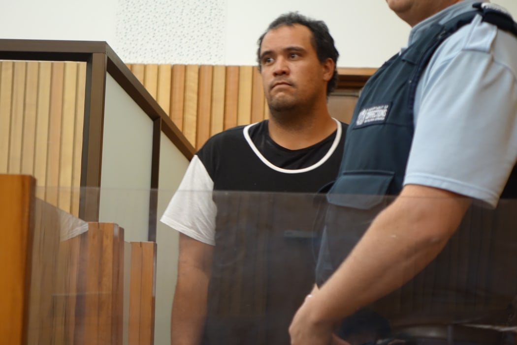 Carlos Bushell during his sentencing in the High Court in Whanganui on 20 April 2016.