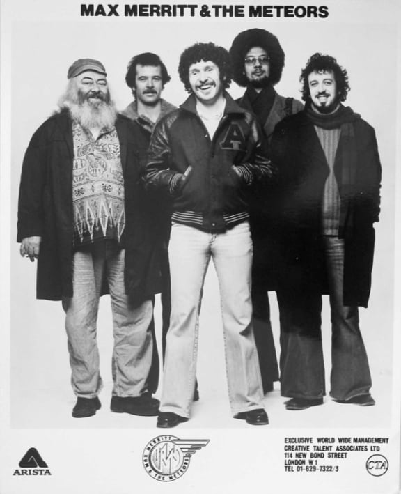 Max Merritt and The Meteors in the early 1970s in London. This was the band that recorded Slippin' Away.