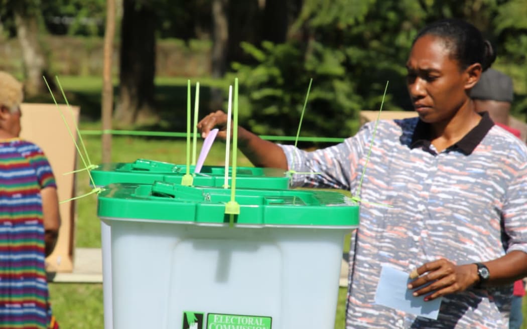 Voting in the PNG election
