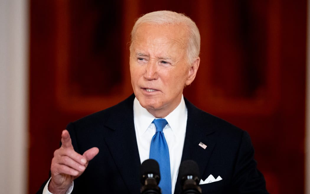 JULY 1: U.S. President Joe Biden speaks to the media following the Supreme Court's ruling on charges against former President Donald Trump that he sought to subvert the 2020 election, at the White House on July 1, 2024 in Washington, DC. ANDREW HARNIK / GETTY IMAGES NORTH AMERICA / GETTY IMAGES VIA AFP