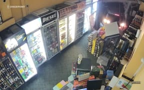 The ram raid at Wellington's Island Bay Thirsty Liquor.