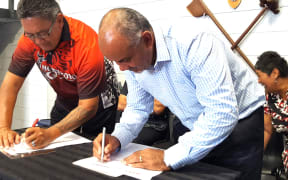 Te Ururoa Flavell and Hone Harawira.