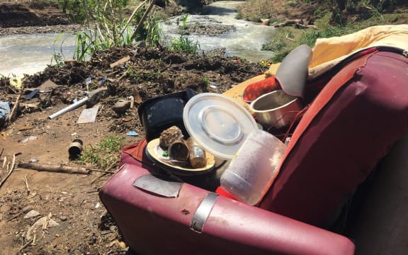 Items saved when this creek near Ba, Fiji, flooded destroying Mohammed Shamim's home