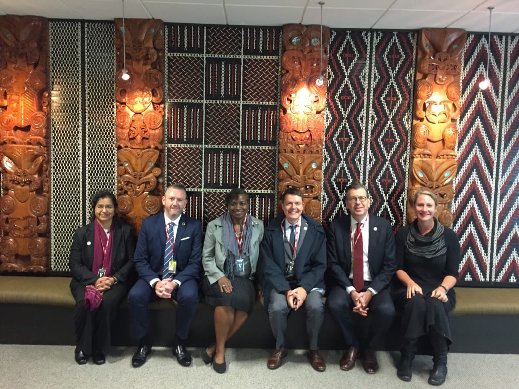 Dr Natalia Kanem (third from left) during her visit to the New Zealand Parliament.