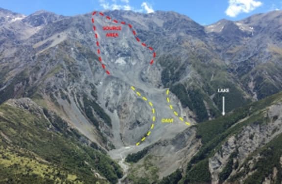 large landslide dam.