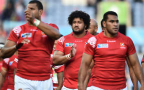 Tonga players thank the crowd following their Rugby World Cup defeat to Argentina.