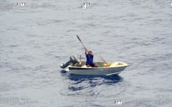 A Royal New Zealand Air Force Poseidon crew has found a solo fisherman missing for a week in the northern Cook Islands.
The missing Cook Islands fisherman was able to wave to the crew of the P-8A after they found him west of Pukapuka Island.