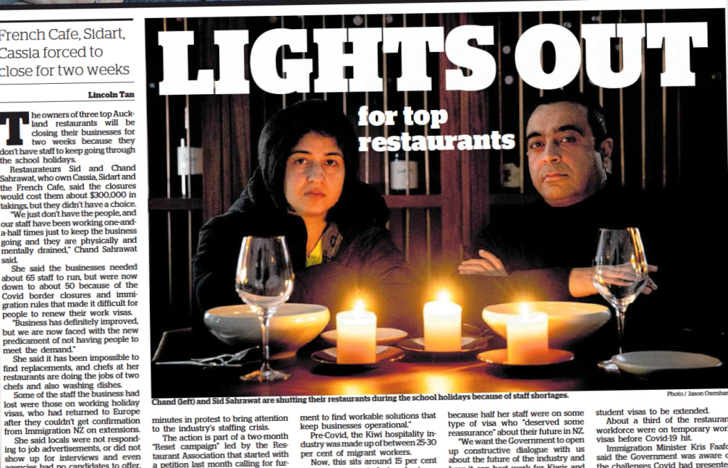 The 'Lights Out' protest was front page news for the Herald on Monday.