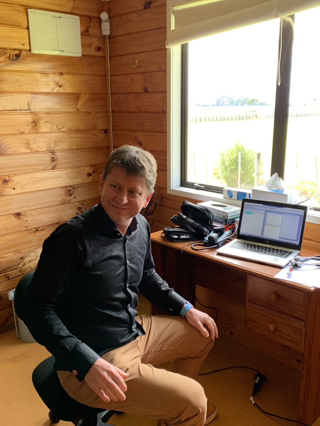 Dr Kyle Eggleton at work in Tuparehuia