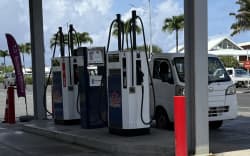 The Office of the Prime Minister says bulk-buying and stockpiling places pressure on supply for everyone and is not necessary, as shipments continue to arrive on schedule. Pictured is fuel station in Rarotonga.