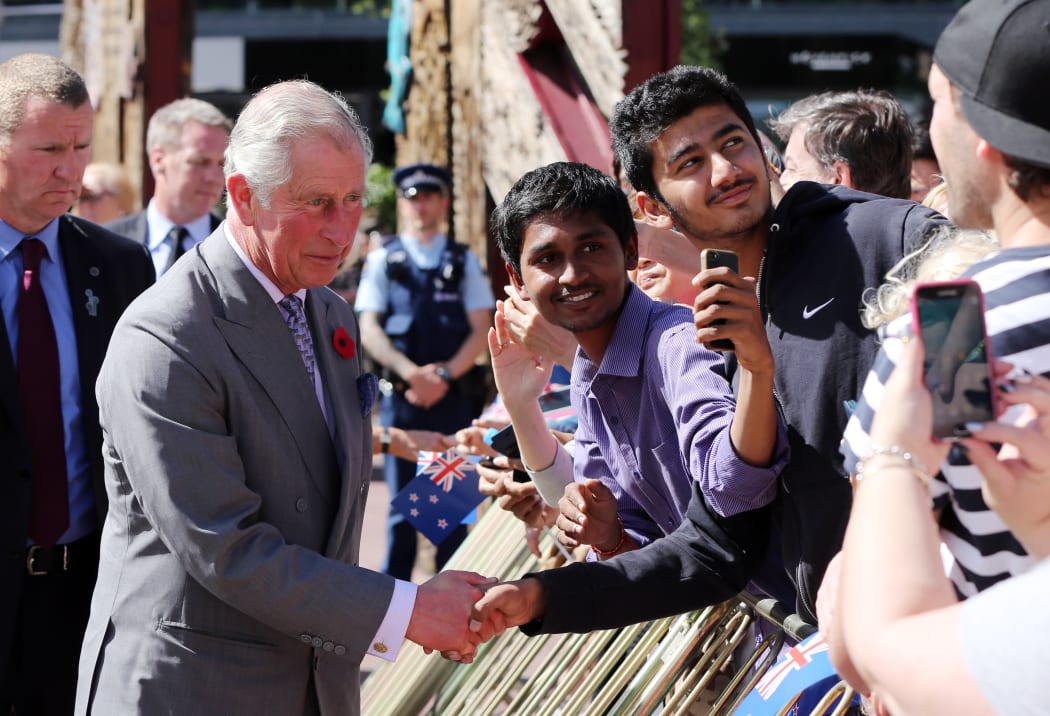 Prince Charles takes a selfie with a young fan