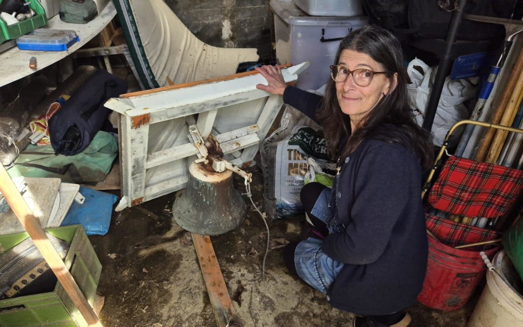 The bell weighs about 1000kg was taken from St Martin's at St Chad's church on Auckland’s Sandringham Rd. It has been found safe in neighbour Philippa's garage.