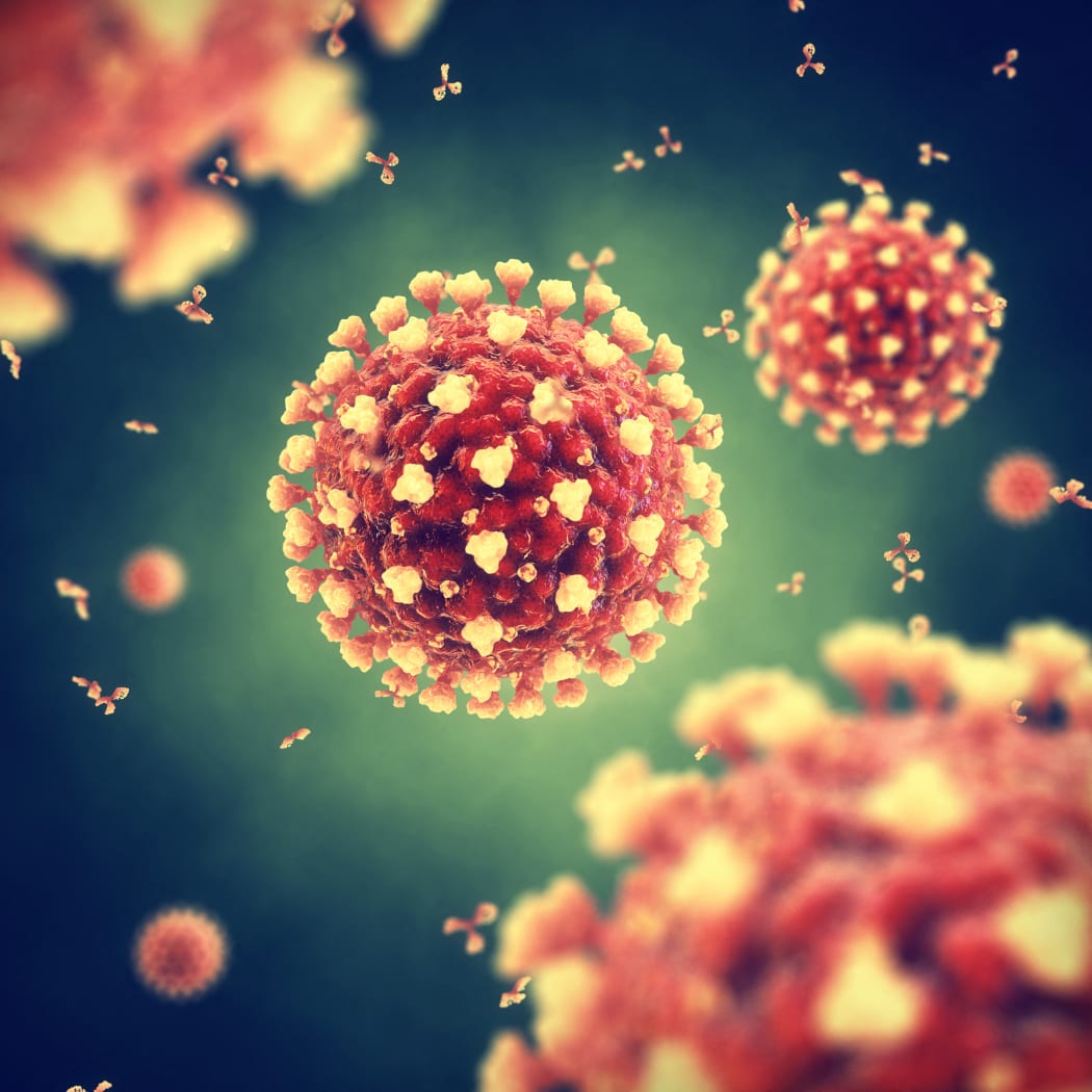 Coronavirus particle, illustration. Covid-19, SARS-CoV-2.