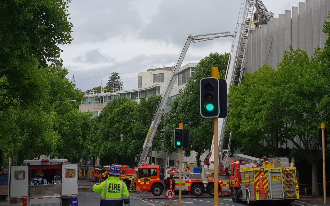 Emergency services attend fire at Auckland  University of Technology (AUT) building