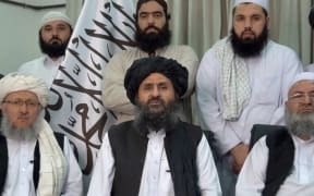 Screen grab of video showing Taliban leader Mullah Baradar Akhund speaks congratulatory message for the victories in Afghanistan in Kabul on Sunday Aug 15, 2021. Born in 1968, Mullah Abdul Ghani Baradar, also called Mullah Baradar Akhund, is the co-founder of the Taliban in Afghanistan.