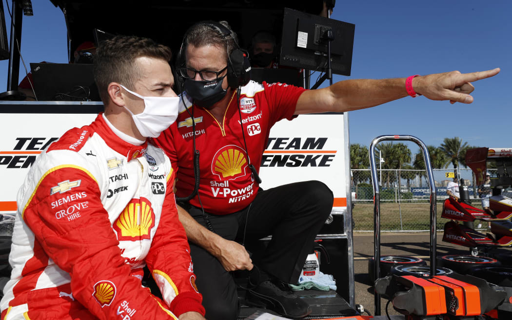 #3 Scott McLaughlin, Team Penske Chevrolet ahead of his IndyCar debut at the Grand Prix of St. Petersburg in Florida.