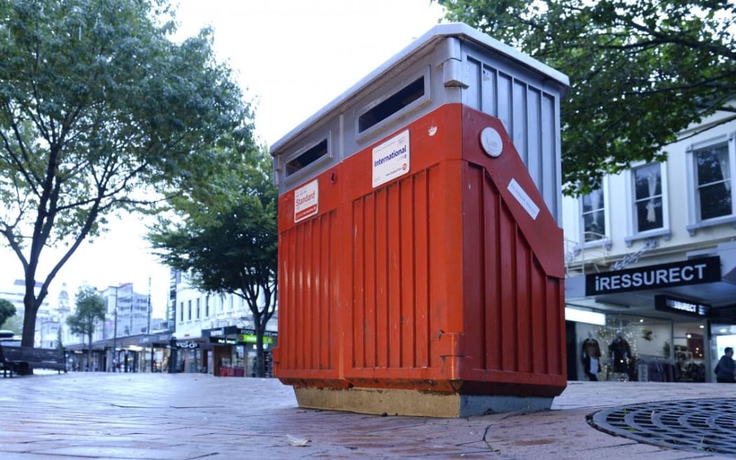 The postbox at 266 George St whose contents remained uncollected for a month.