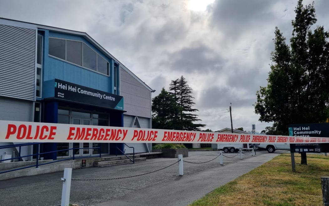 Police cordoned off a carpark at Wycola Park in Hei Hei, Christchurch, where a man in his late 20s was fatally stabbed.