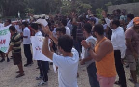 Refugees protest on Nauru