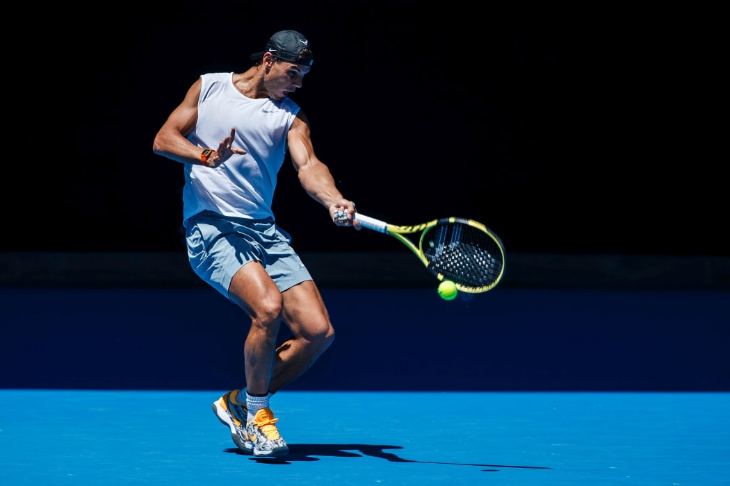 Spaniard Rafael Nadal competing at the 2019 Australian Open