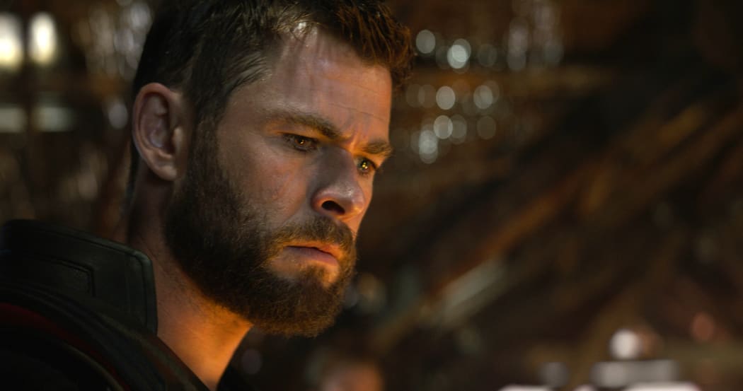 Chris Hemsworth in a scene from Avengers: Endgame.