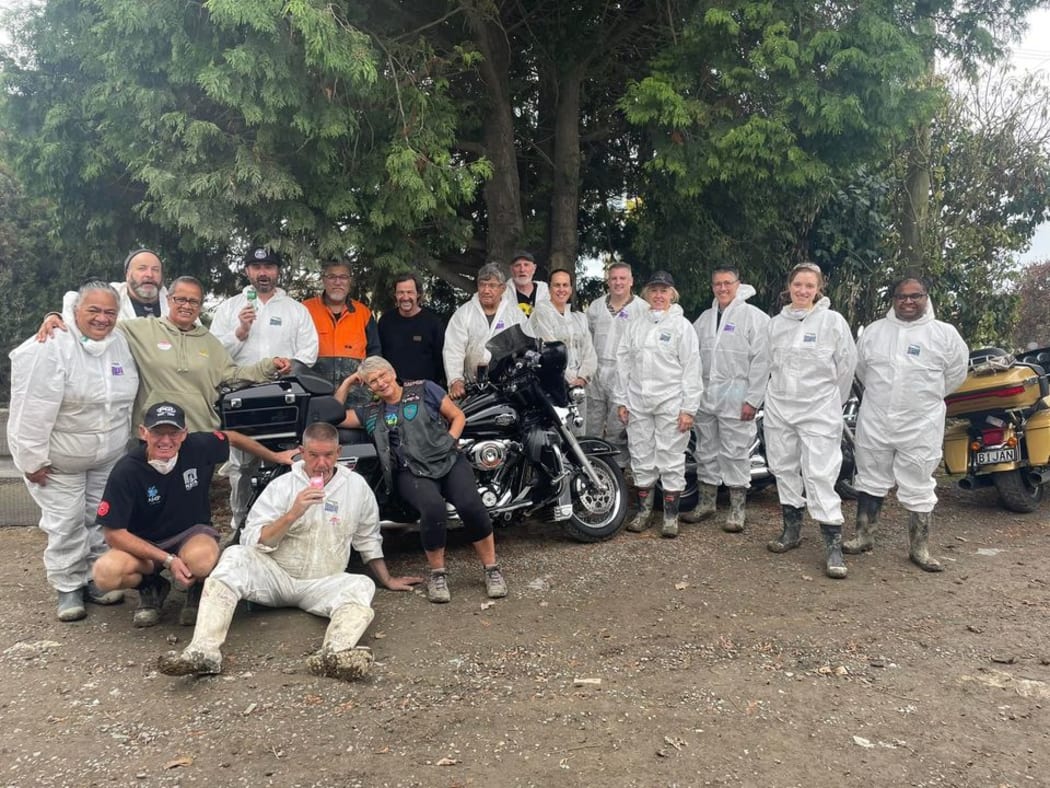 "Ride of Recovery" clean up volunteers
